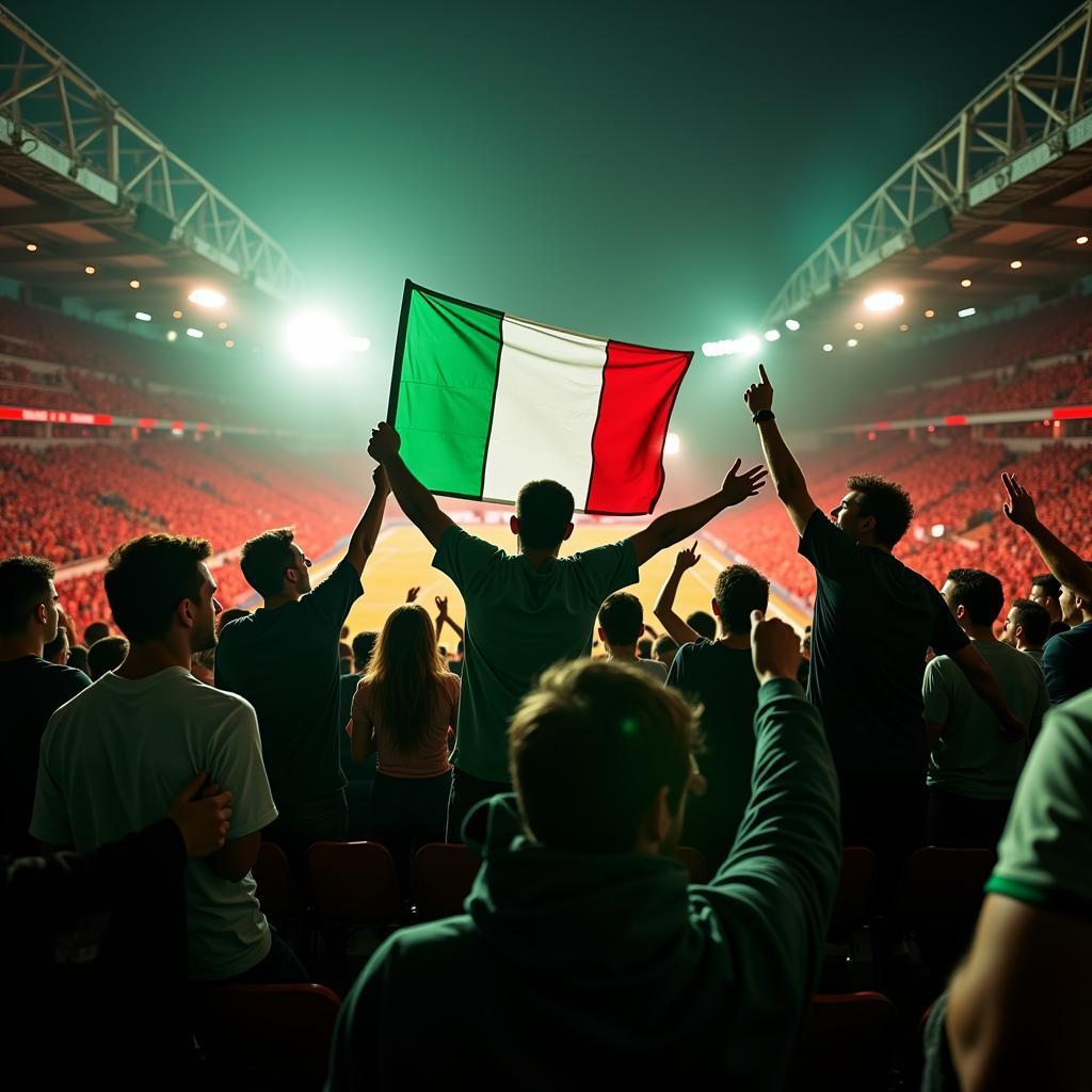 Italian Football Fans Celebrating