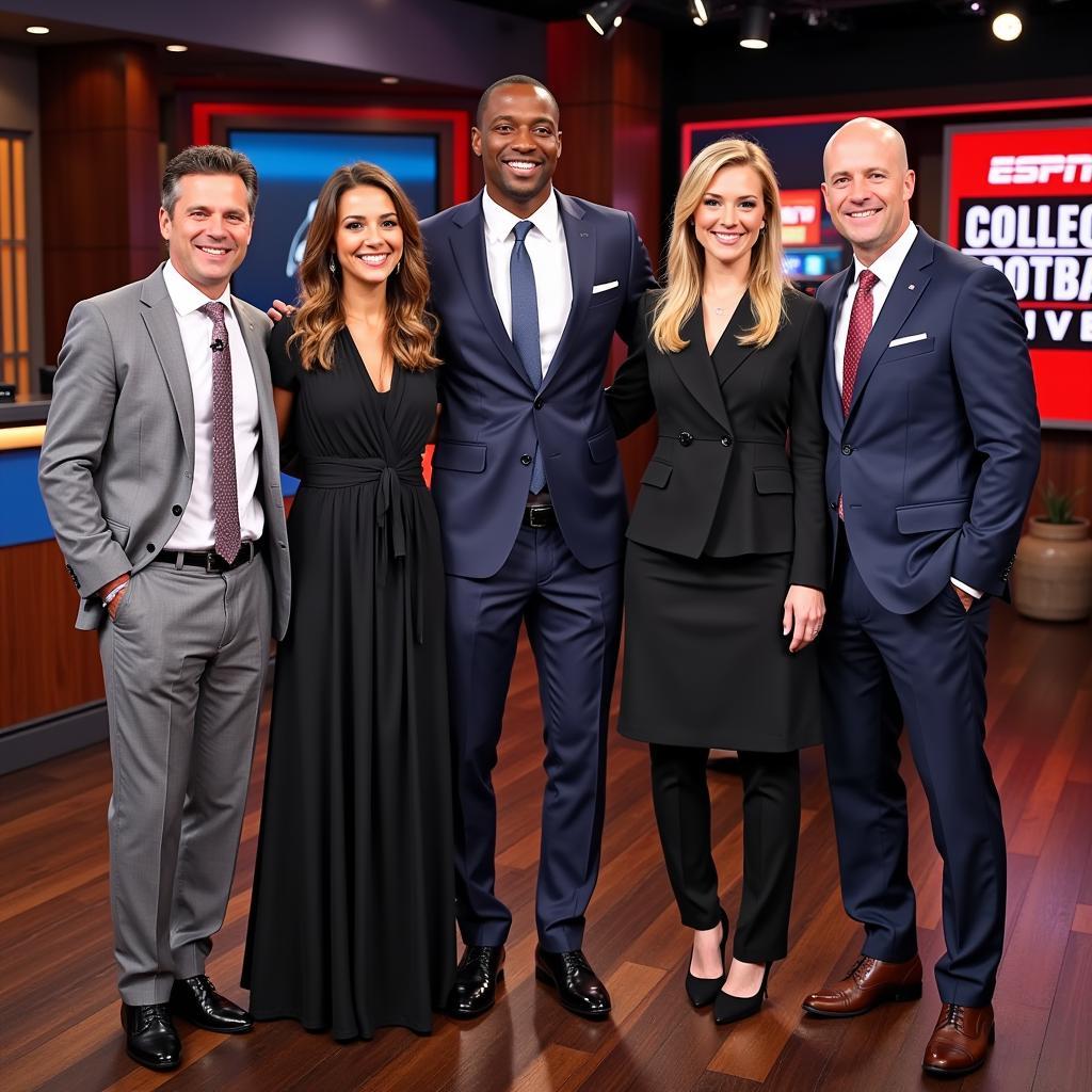 Joey Galloway cùng dàn bình luận viên ESPN College Football Live 2019