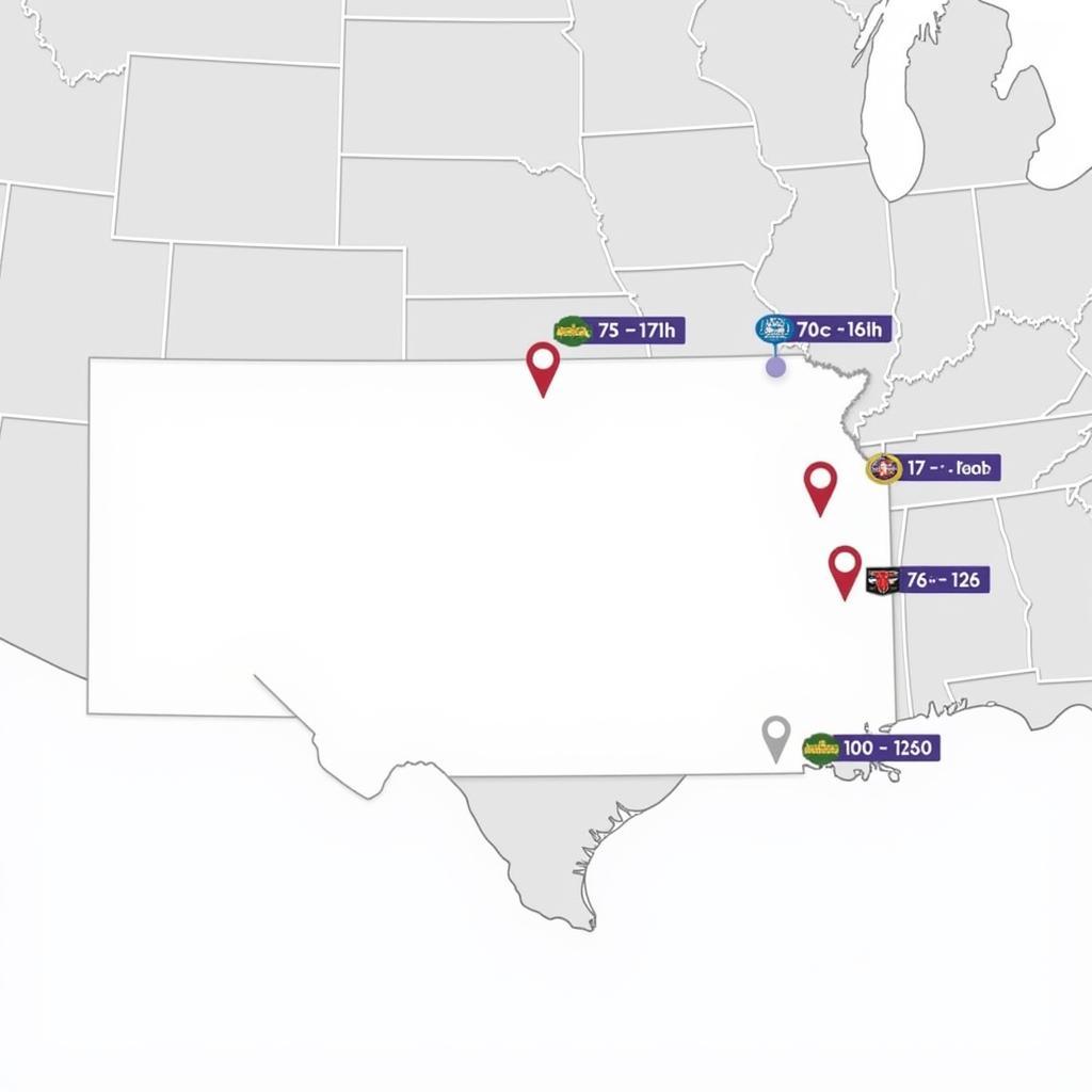 Map of K-State Sports Network Affiliates