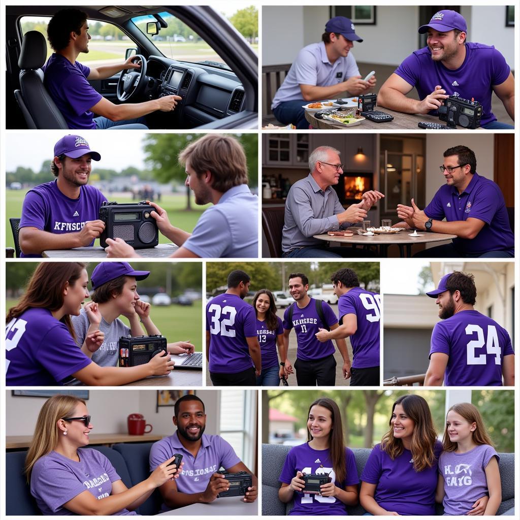 Kansas State Football Fans Listening to Radio