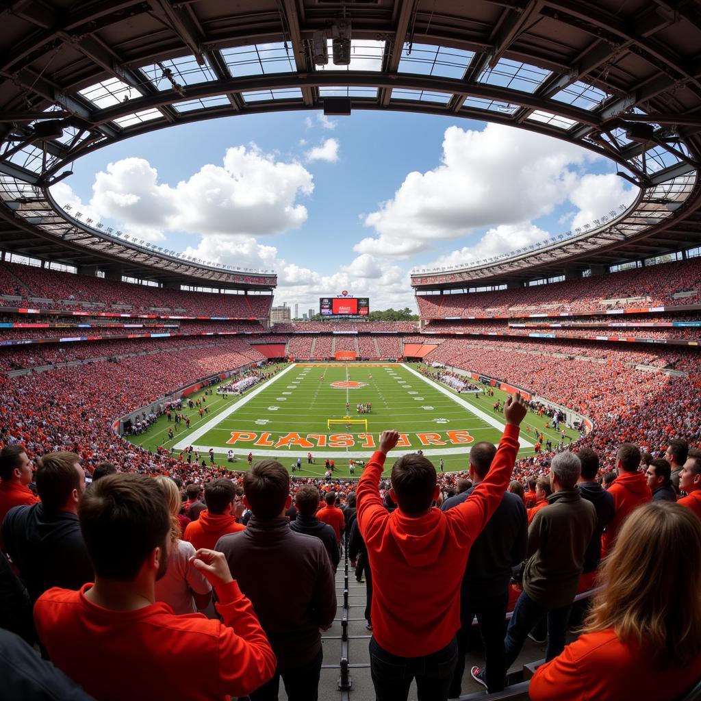 Cleveland Browns fans at FirstEnergy Stadium