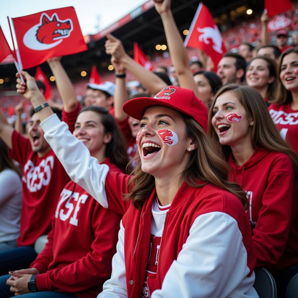 Fresno State Bulldogs fans cheering