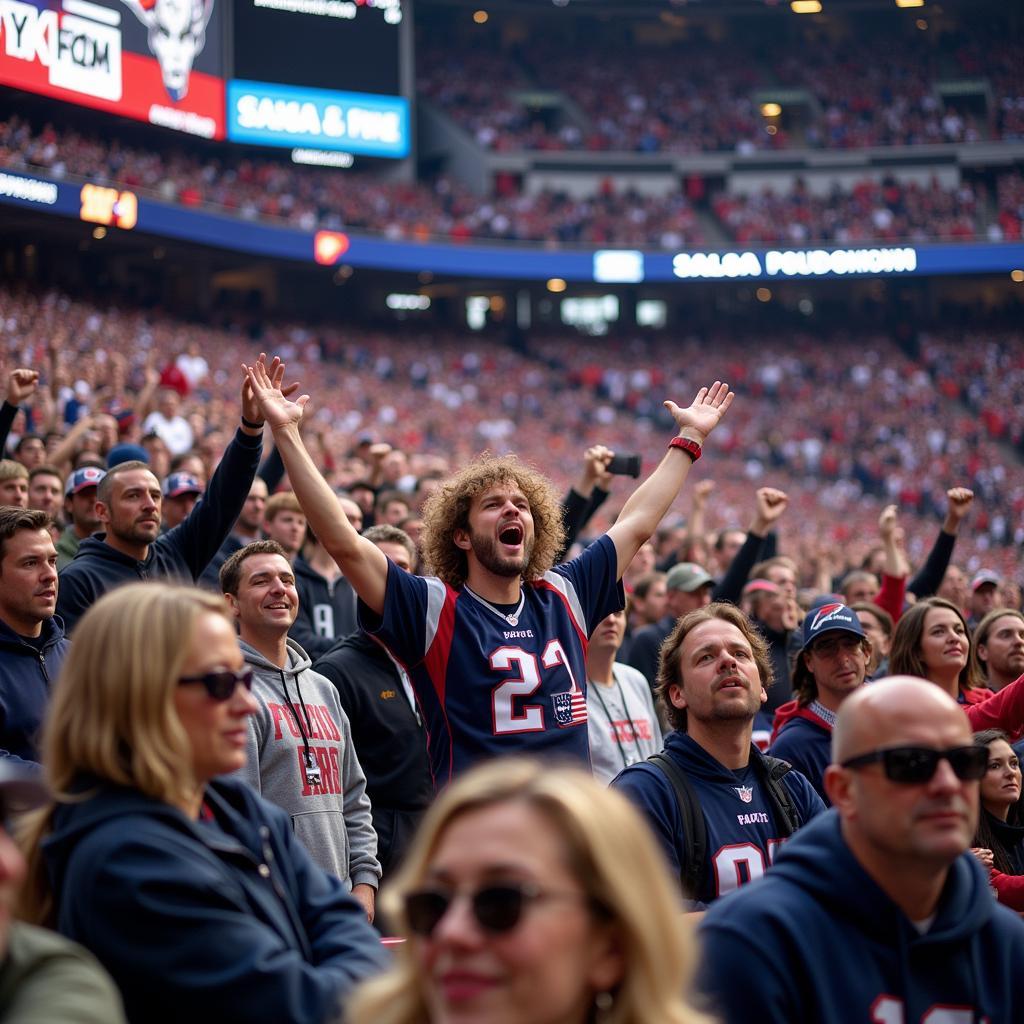 Khán giả cổ vũ cho New England Patriots