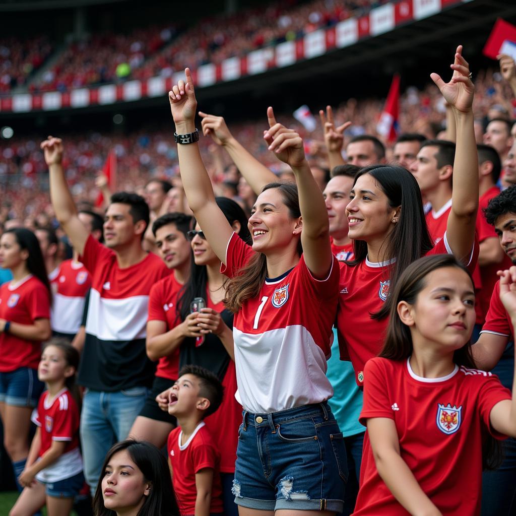 Cổ động viên cuồng nhiệt trong trận đấu Serbia - Albania