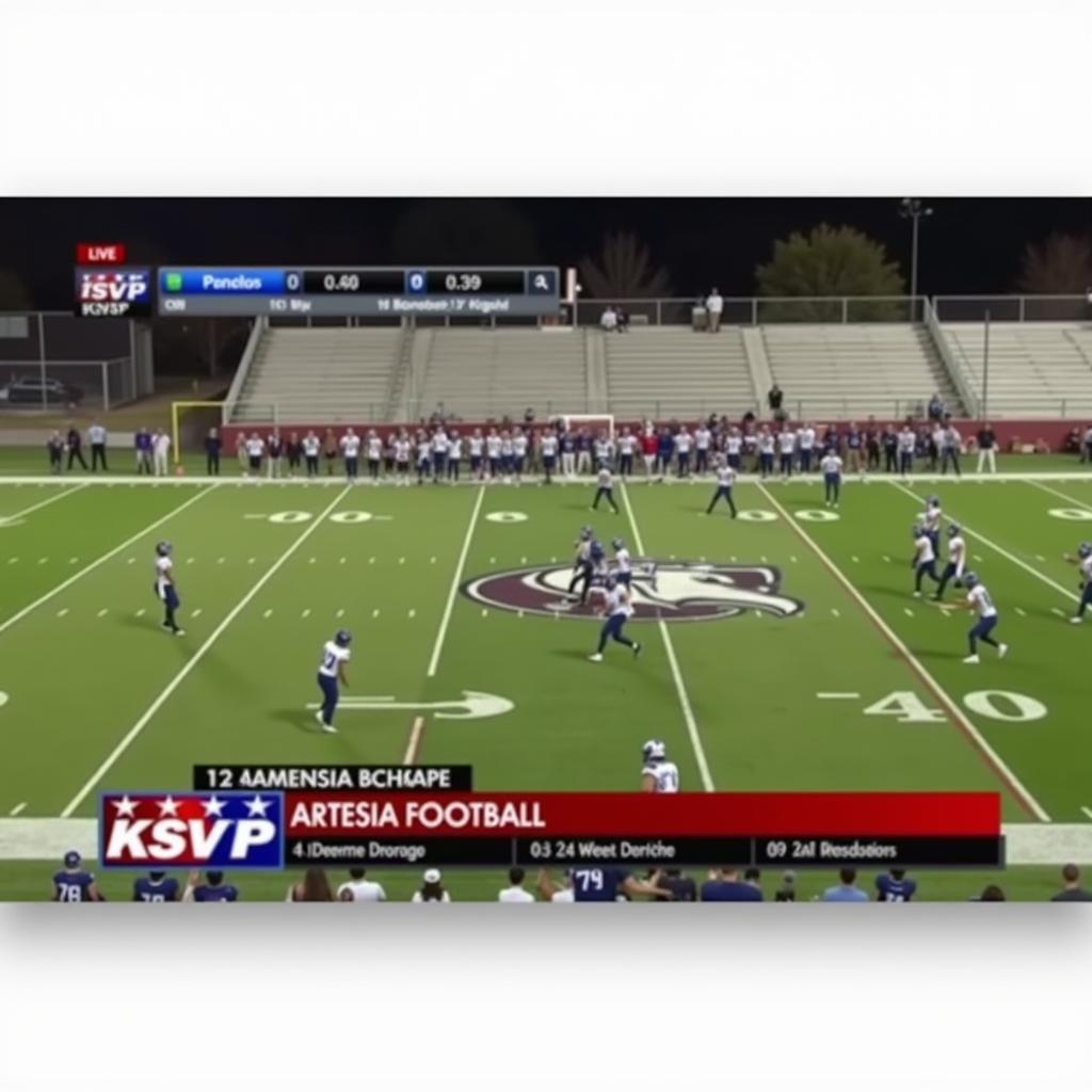 KSVP Live Stream Interface for Artesia 2019 Football Game