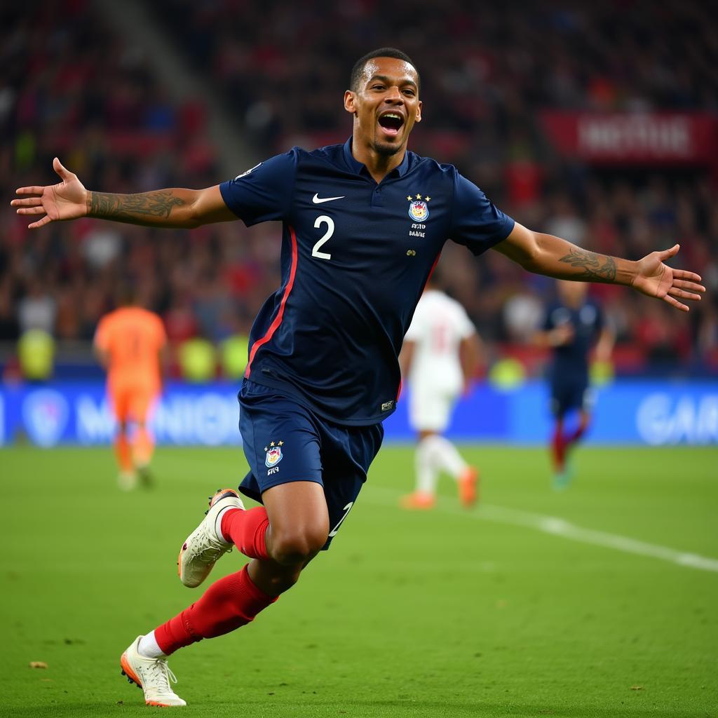 Kylian Mbappé celebrating a goal