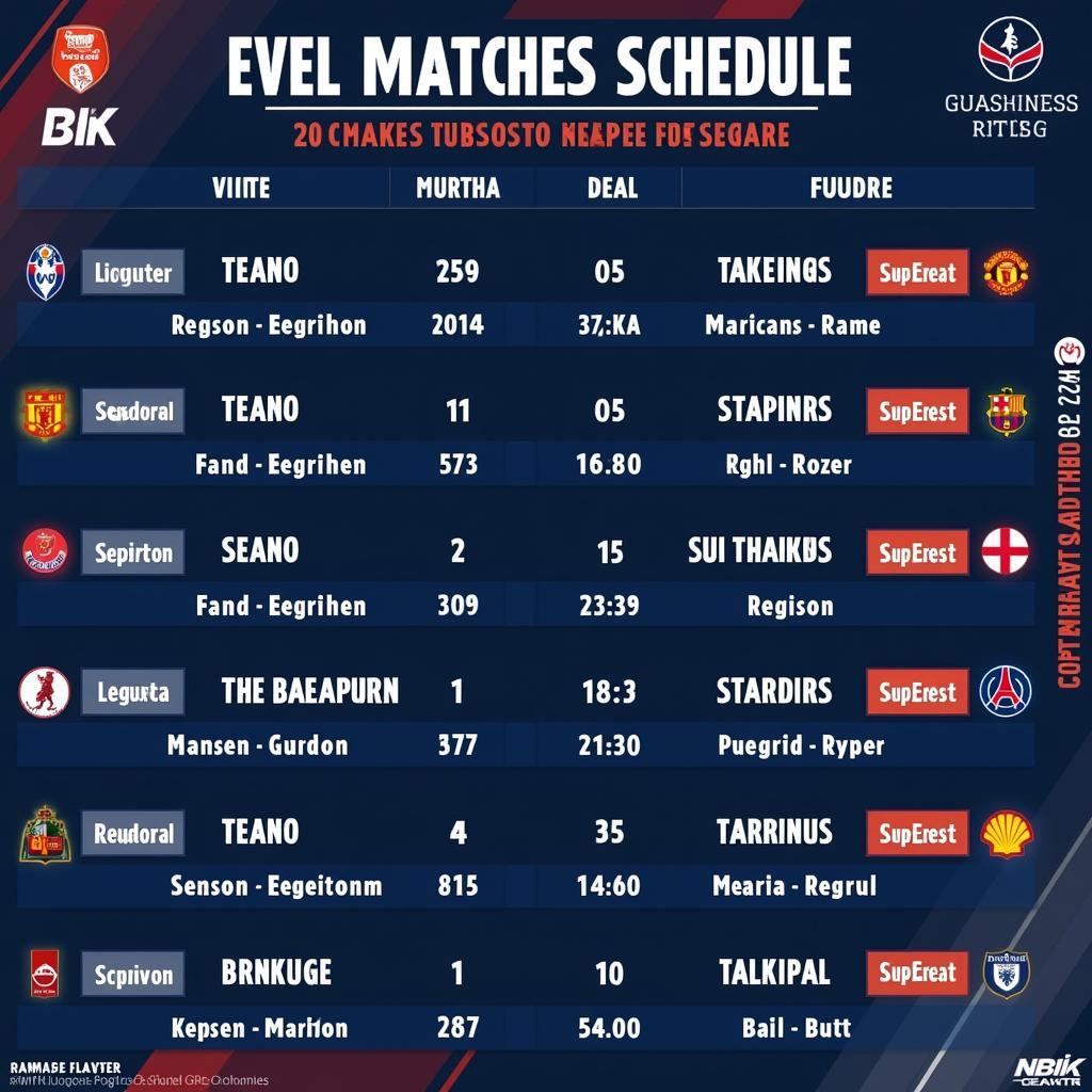 Football Match Schedule