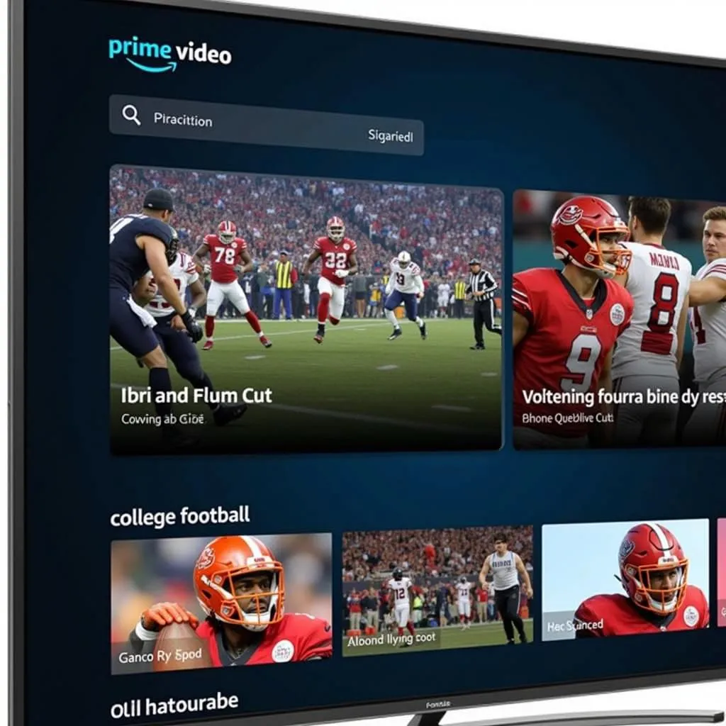 Checking the schedule for college football games on Amazon Prime