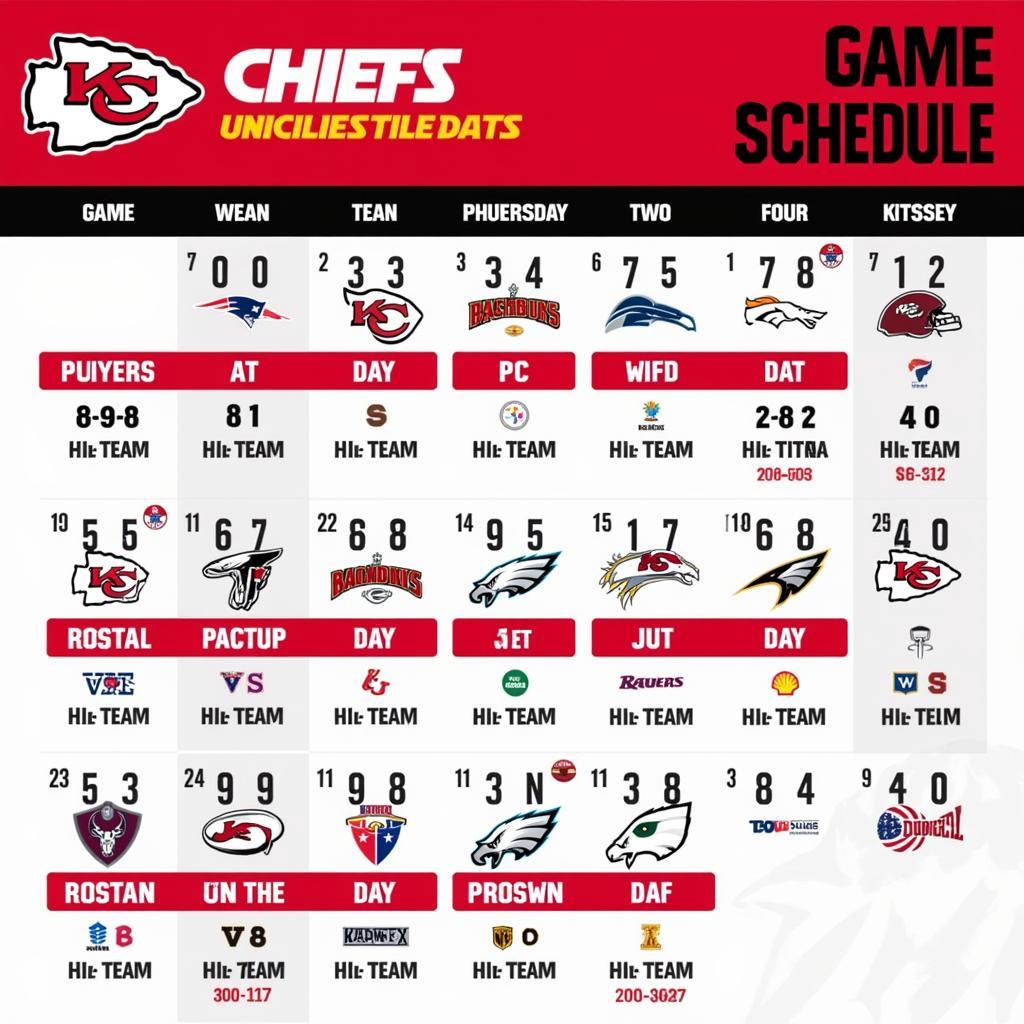 Chiefs Football Schedule