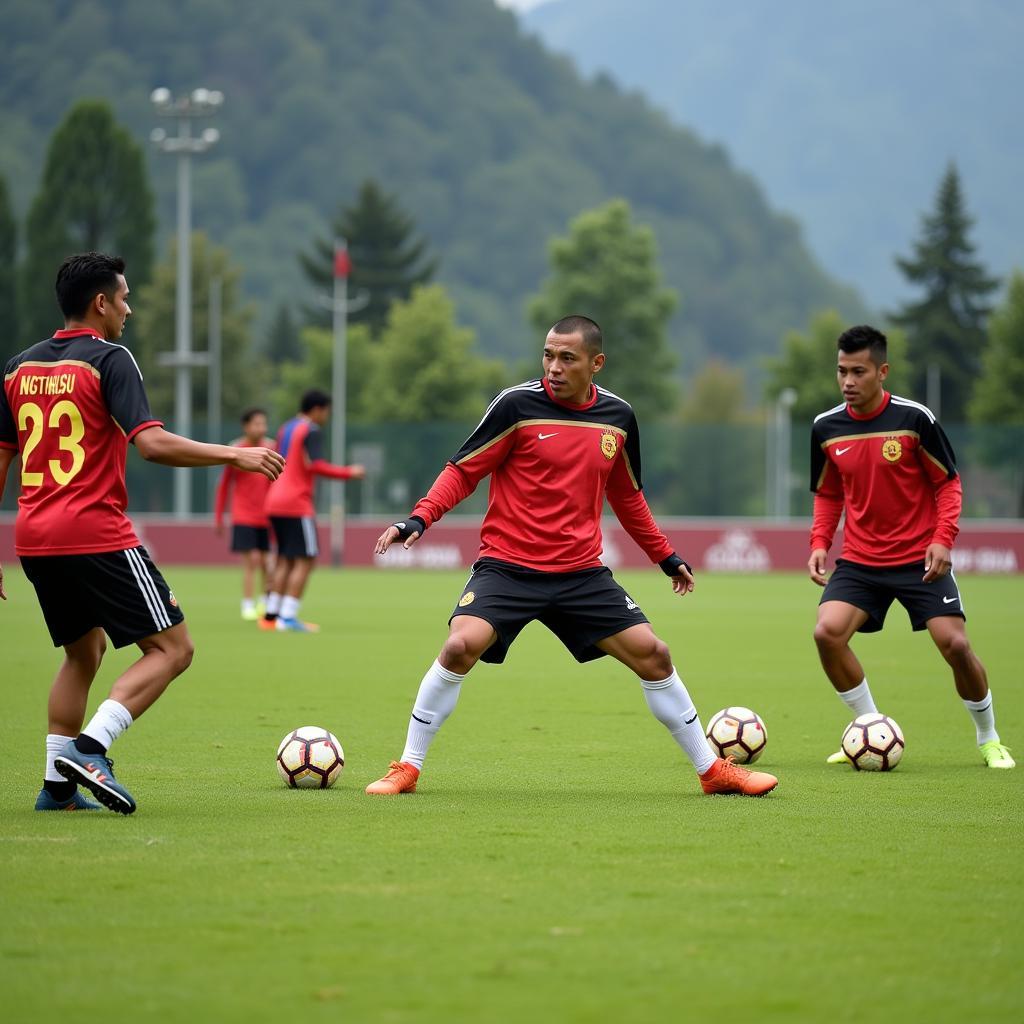 Bhutan Football Federation training session