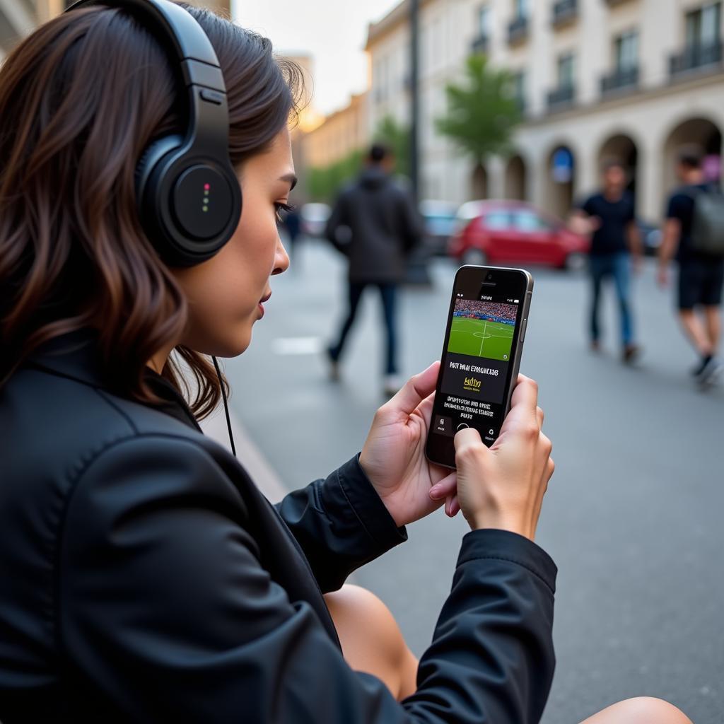 Listening to BBC Radio Football Abroad