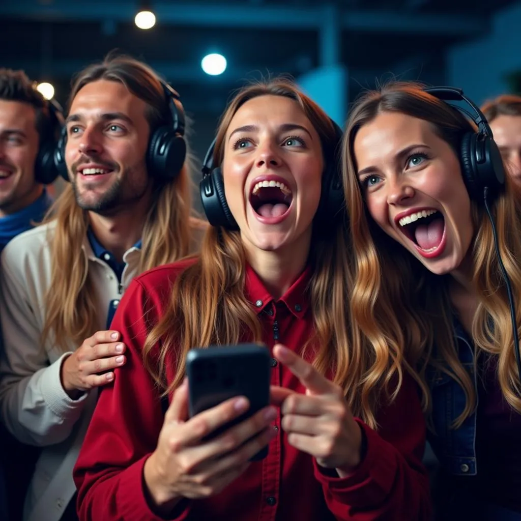 Fans Listening to BBC Radio Live Football on Mobile