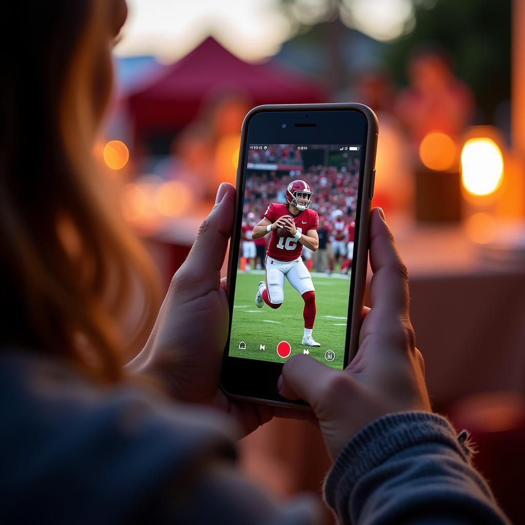 Listening to Alabama Football on a Mobile Phone