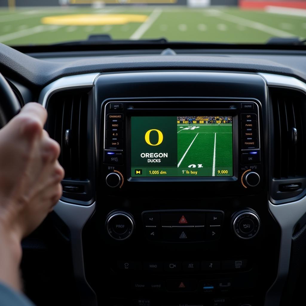 Listening to Oregon Ducks Football on Car Radio