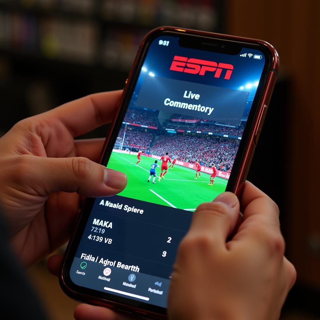 ESPN app on iPhone