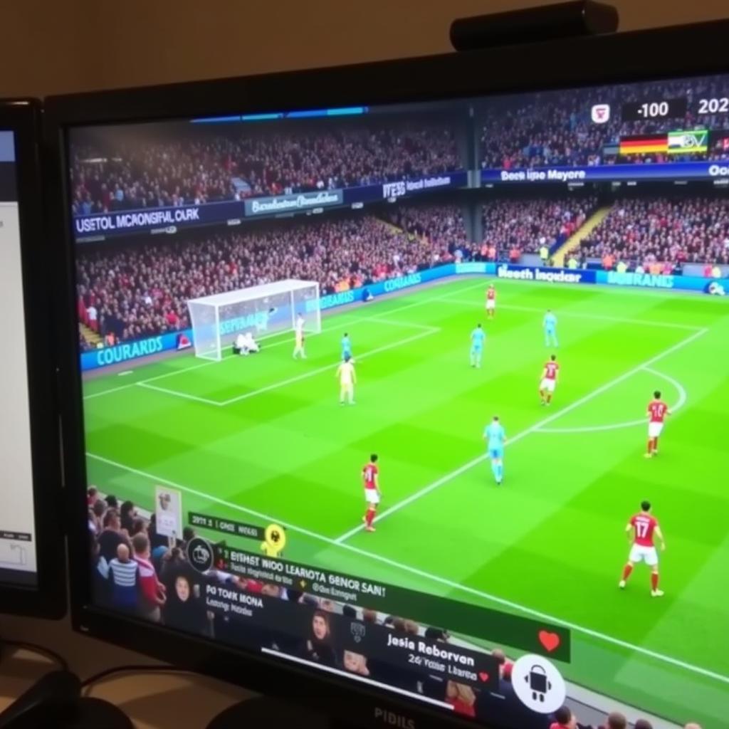 Live football match streaming on a social media platform