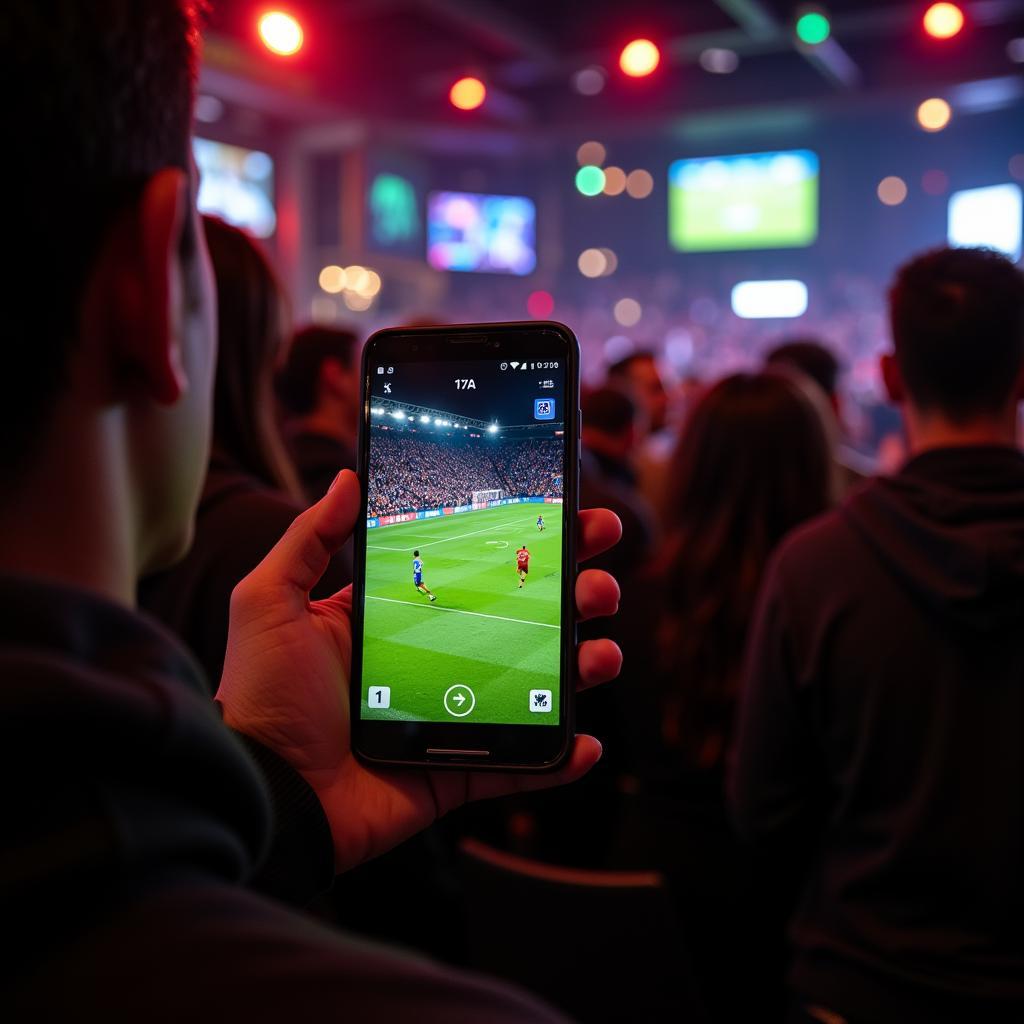 Live Football Score Updates on Mobile Phone