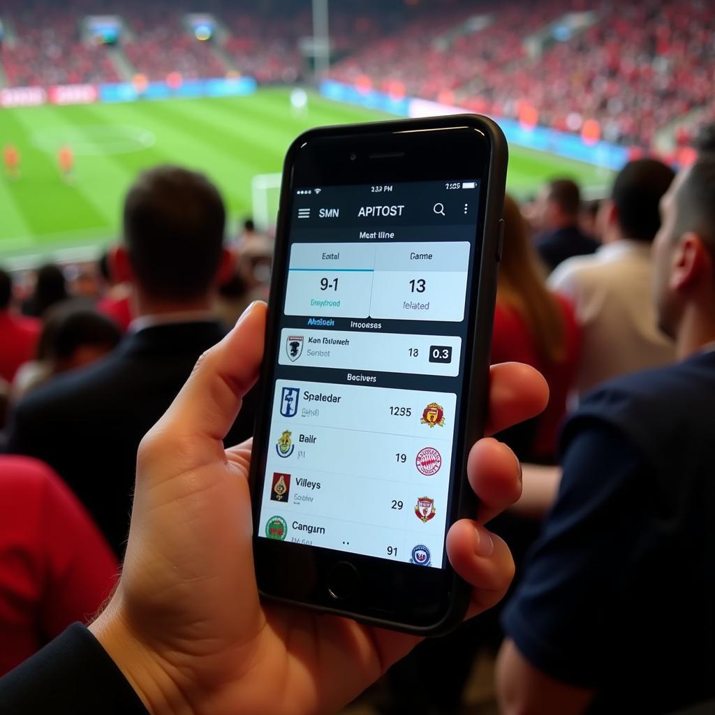 Live Football Scores on Smartphone