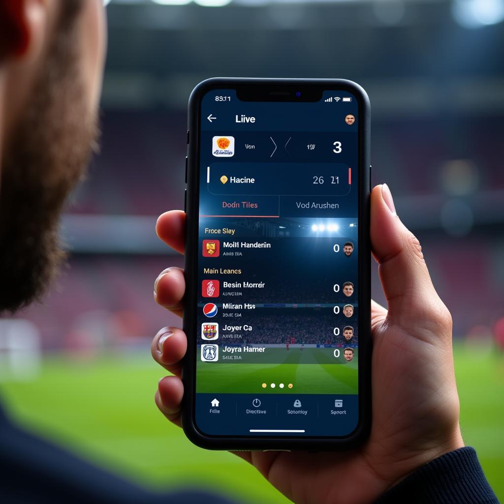 Live Football Scores on Smartphone