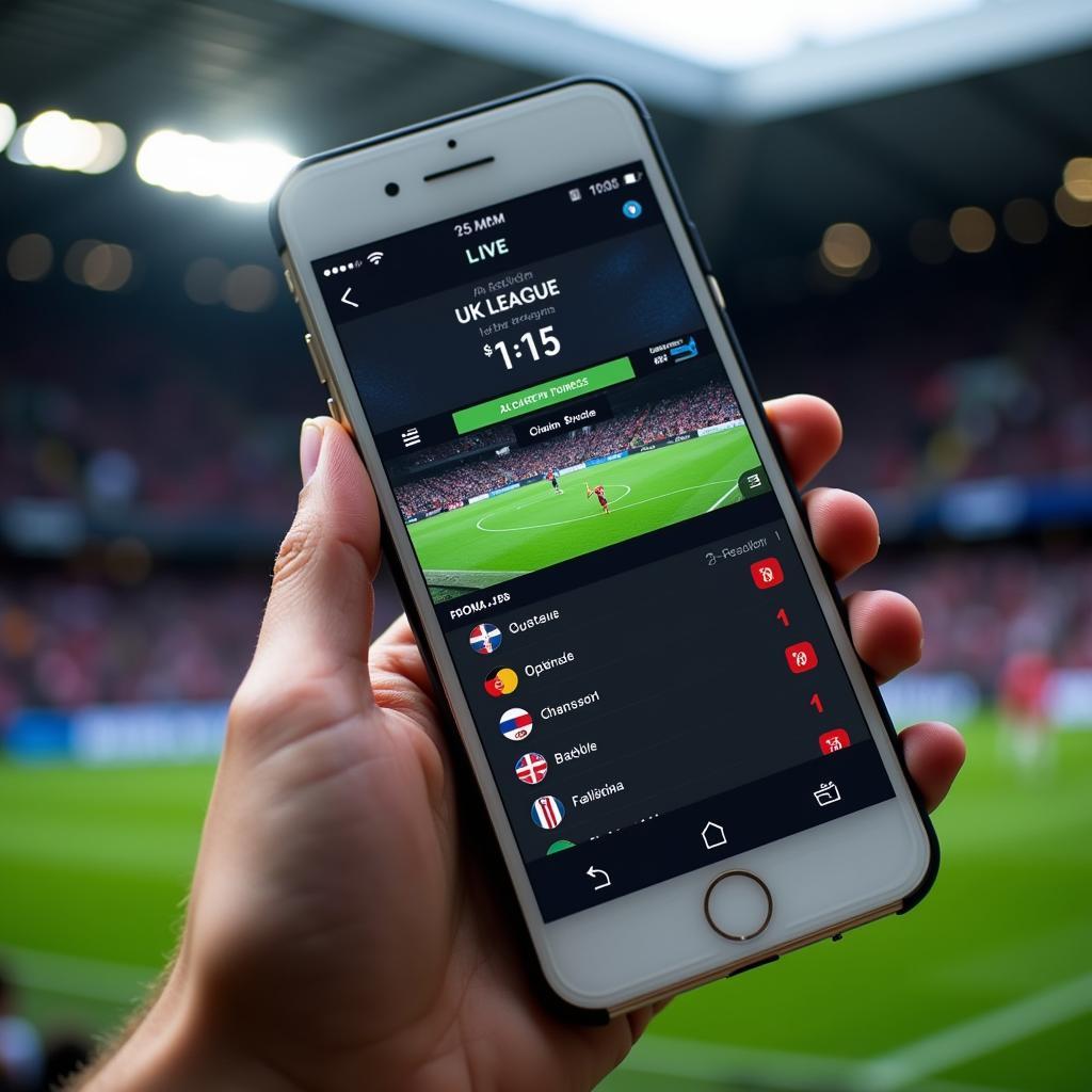 Live Football Scores UK on Smartphone