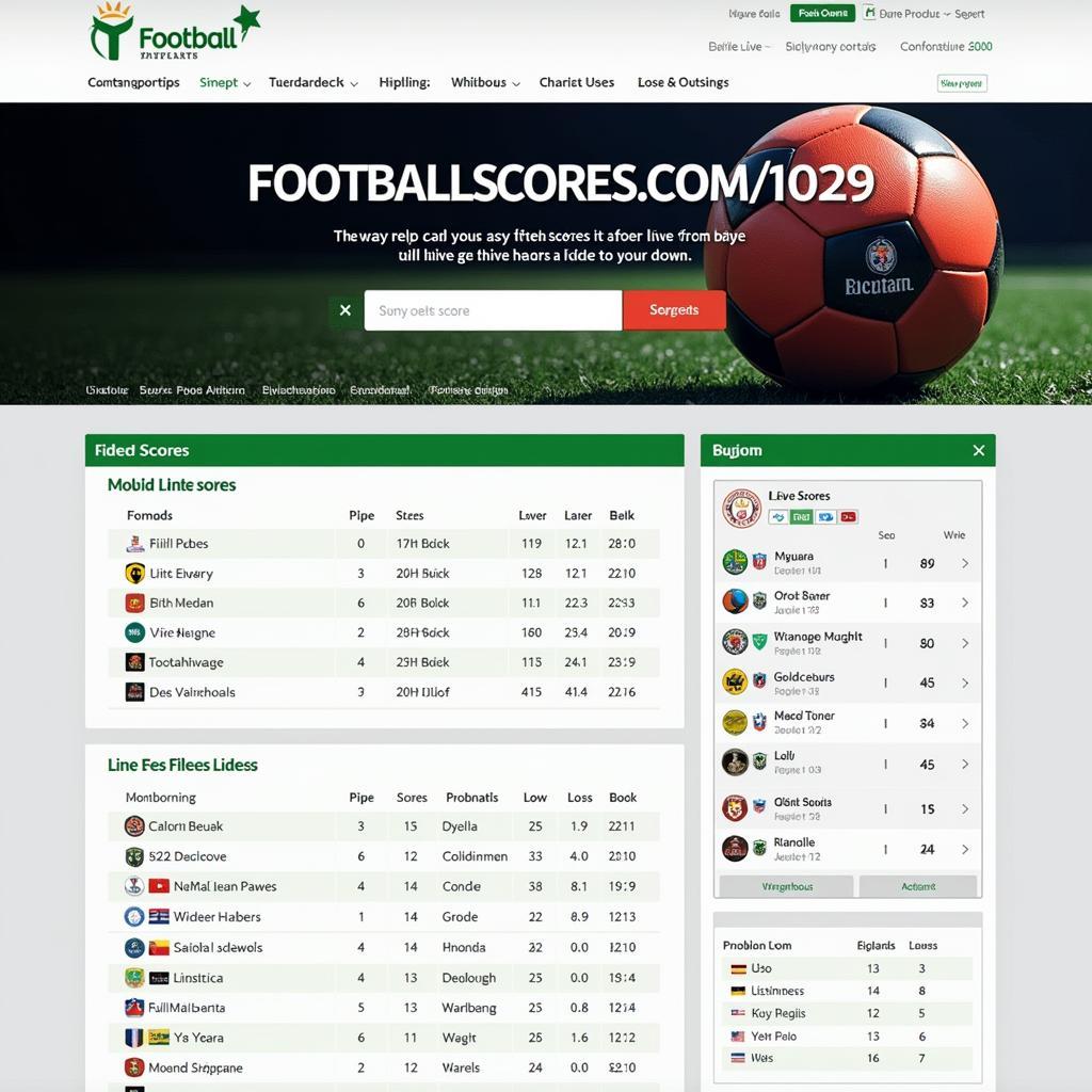 Live Football Scores Website