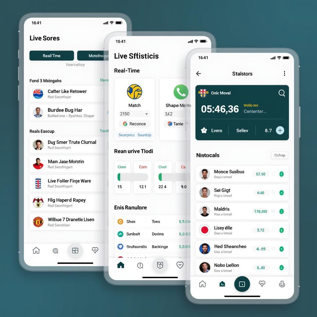 Best live football stats app interface