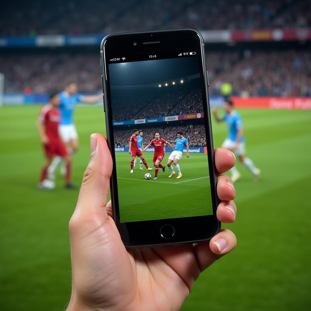 Live Football Streaming App on Smartphone