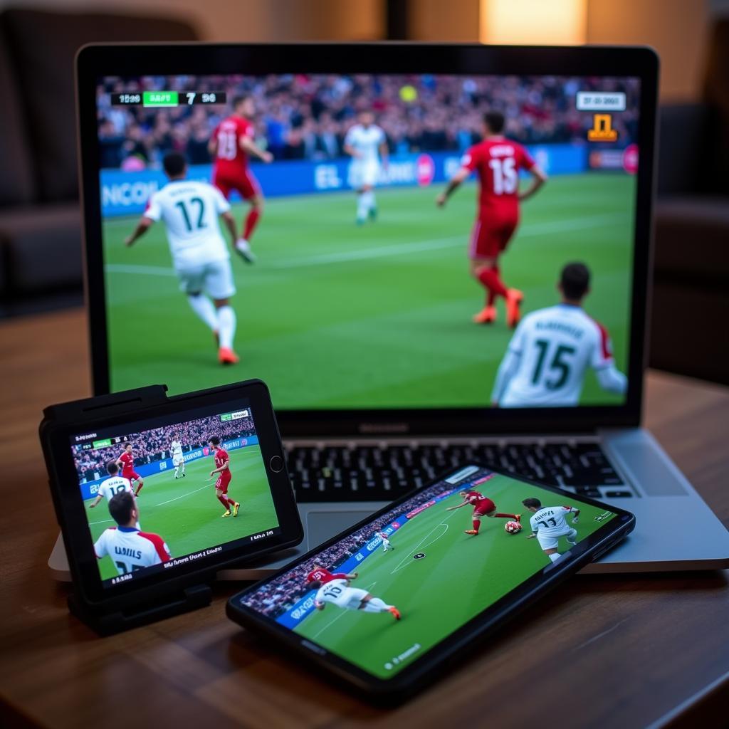 Live football streaming on multiple devices