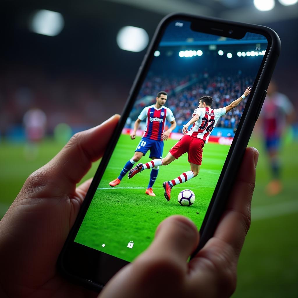 Live football streaming on a smartphone