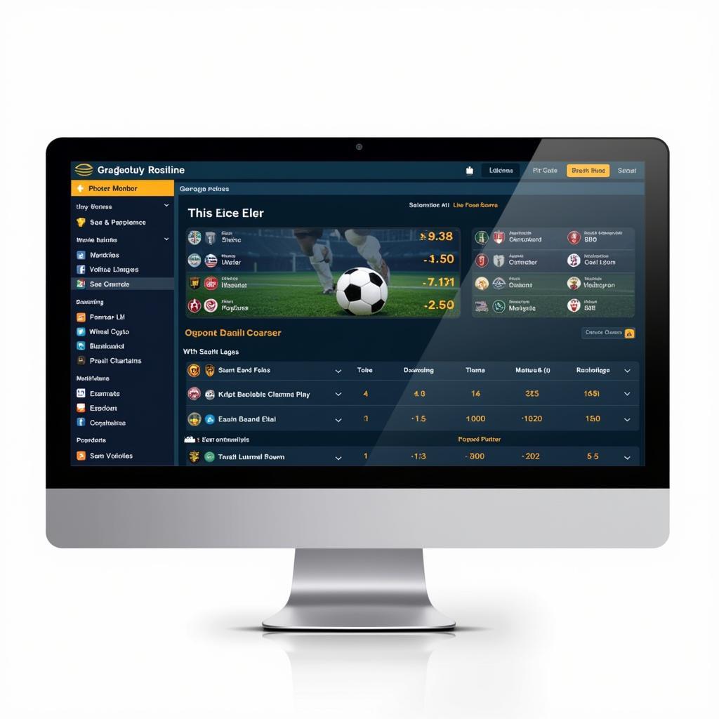 Live score website on desktop