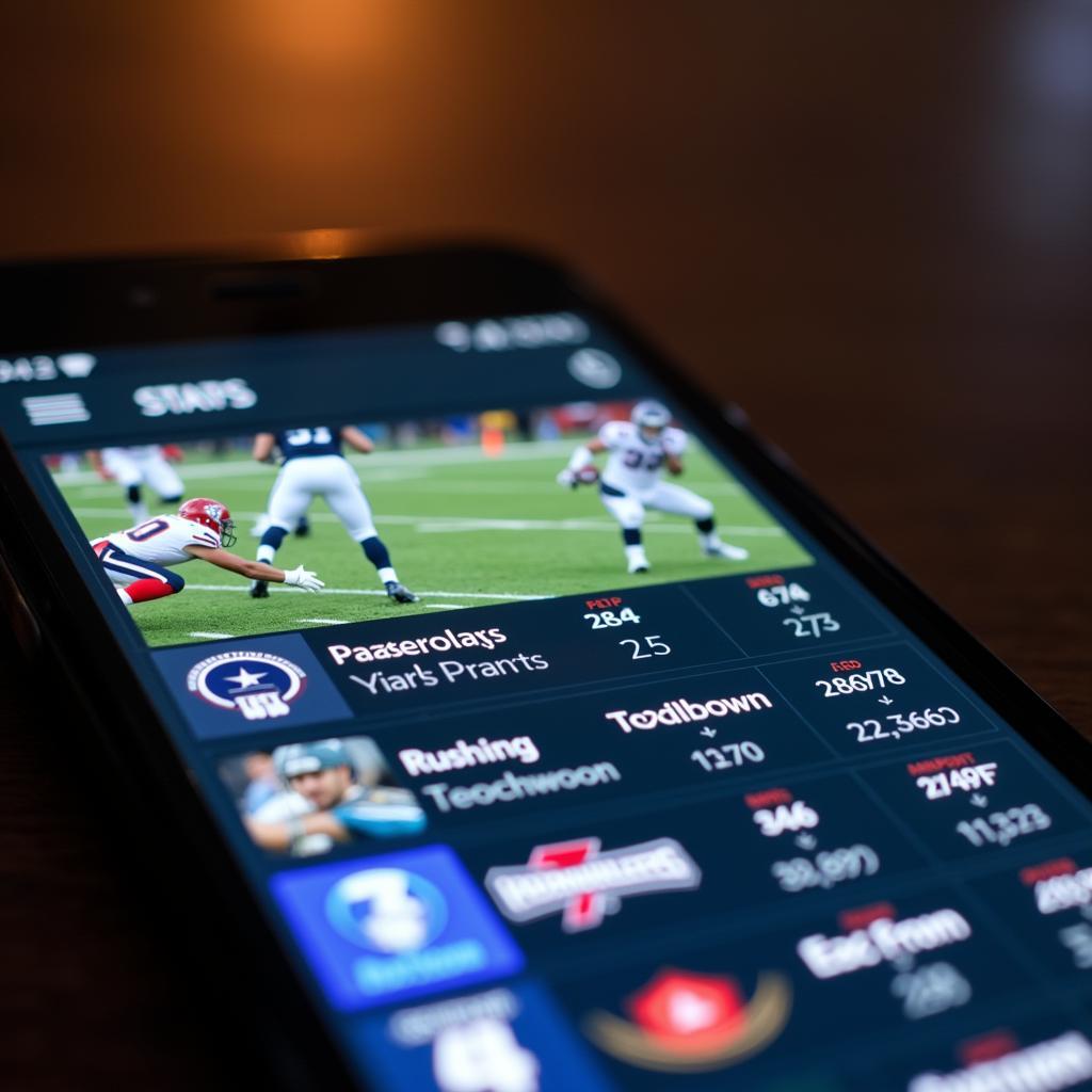 Live Monday Night Football Stats on Mobile App