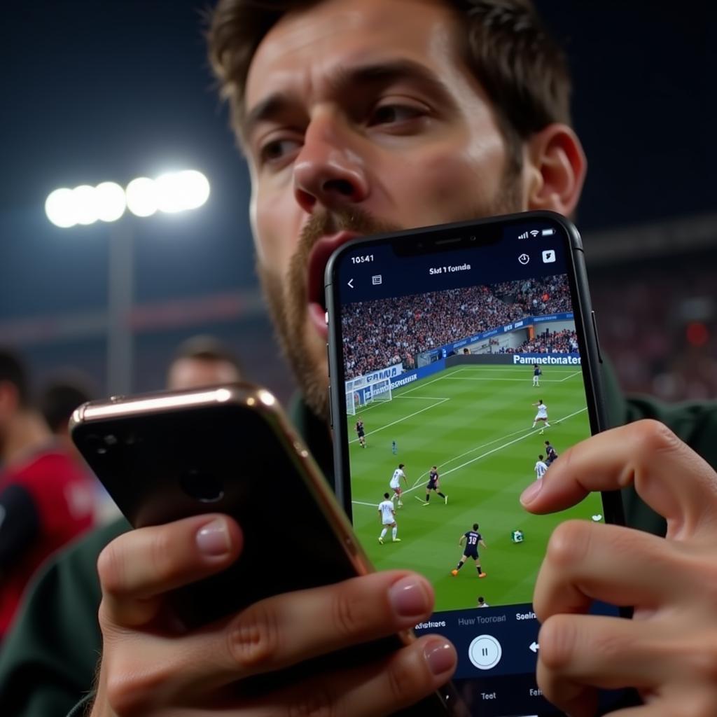 Football Fan Using Live Streaming App