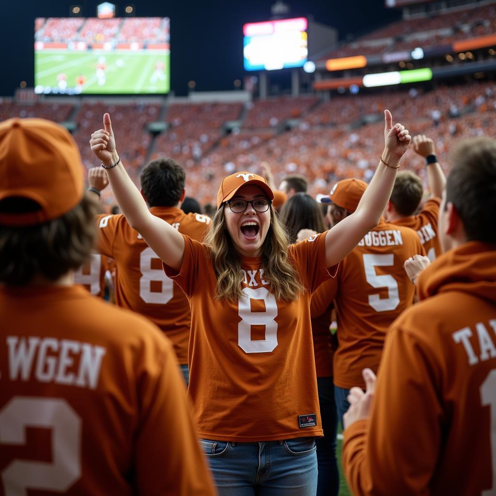 Longhorn Football Fans Celebrating