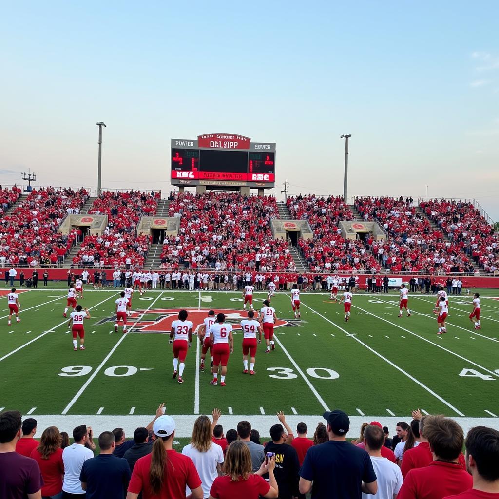 Lubbock Cooper High School football game in progress