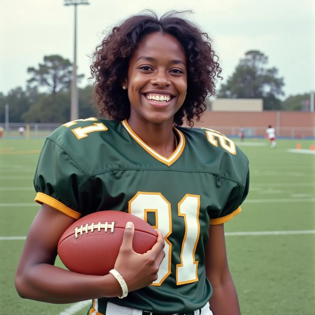 Marion Jones as a High School Football Star