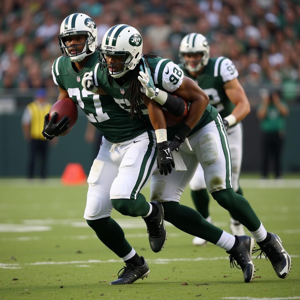 Marvin Jones Tackling During New York Jets Game