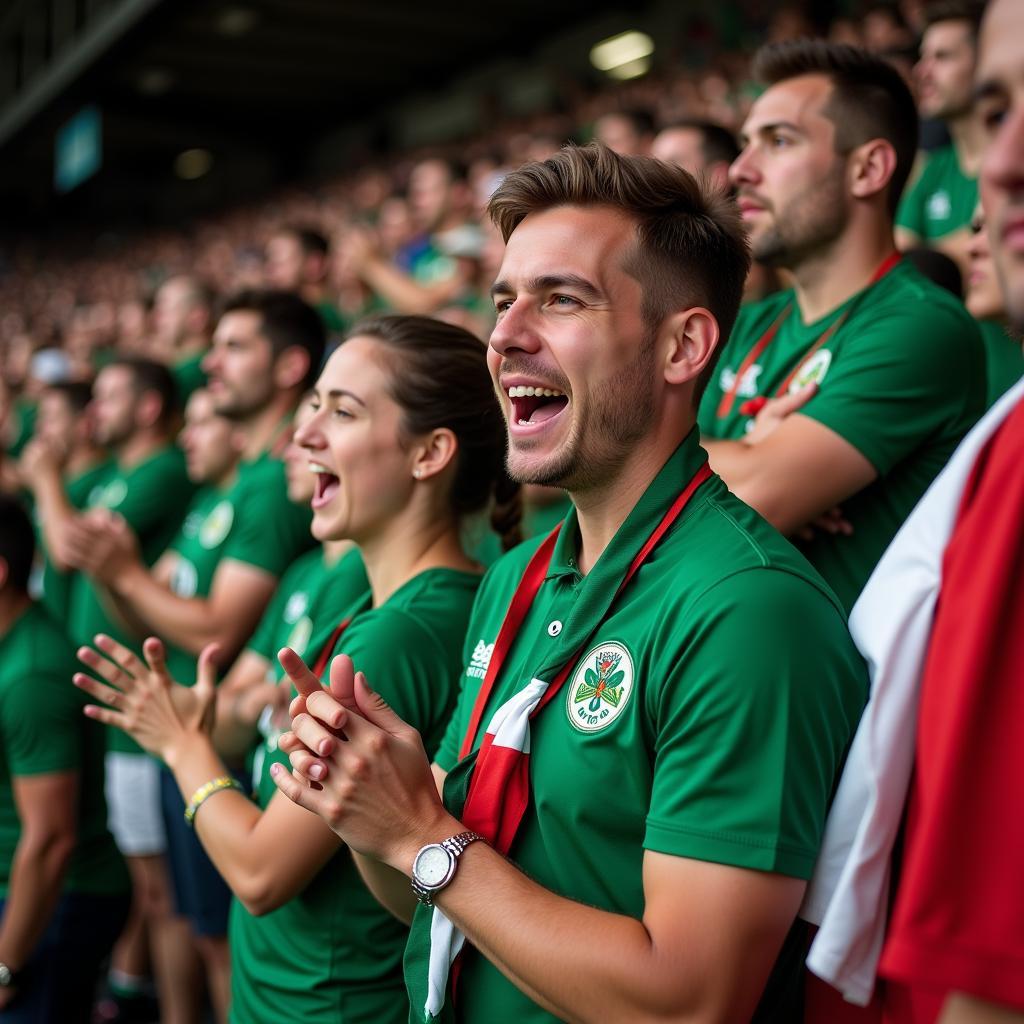 A sea of green and red: Mayo supporters fill the stands at the All Ireland Football Final 2017.