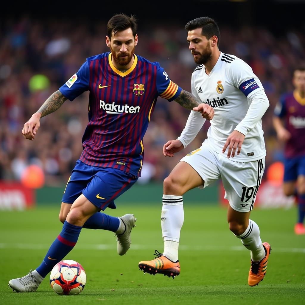 Messi and Ramos in El Clasico