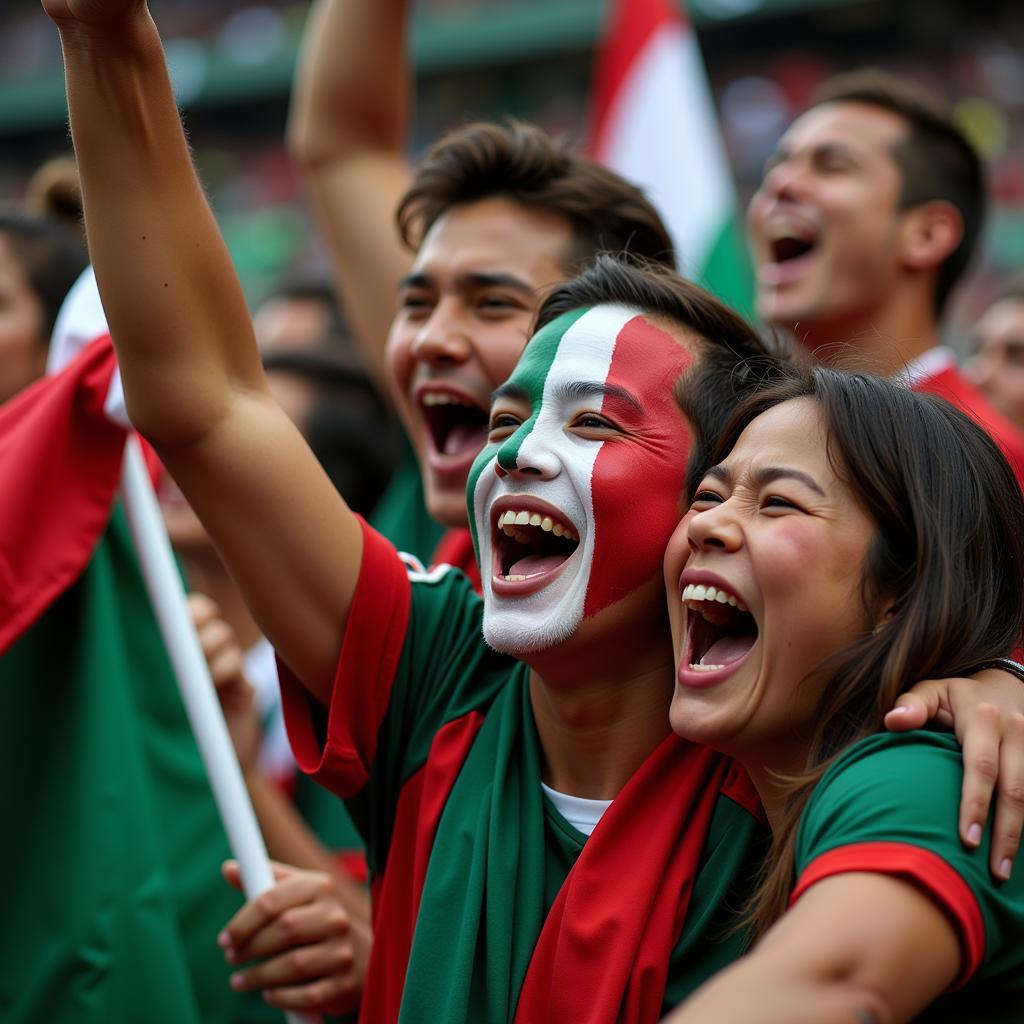 Mexican fans erupt in celebration