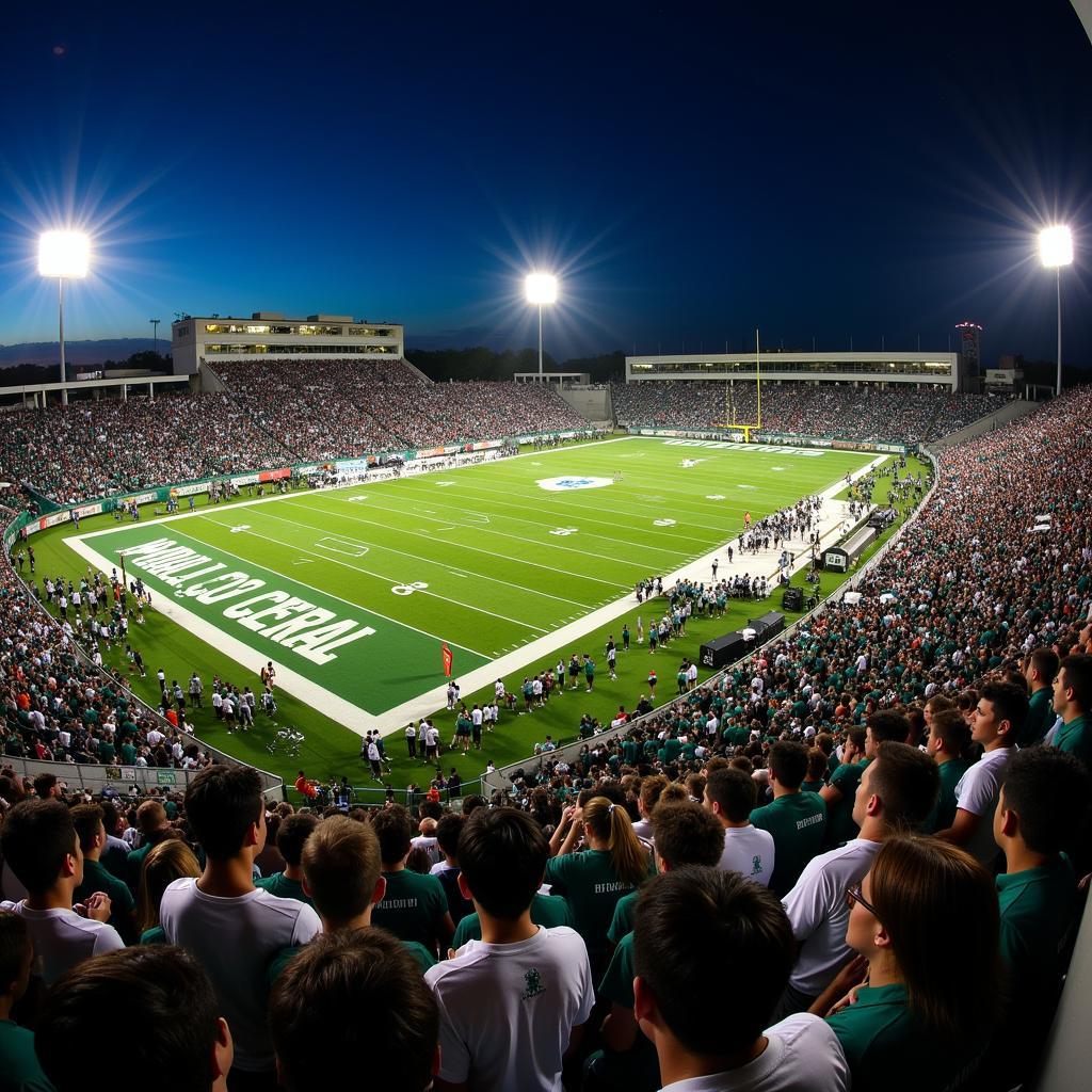 Miami Central Football Game in Progress