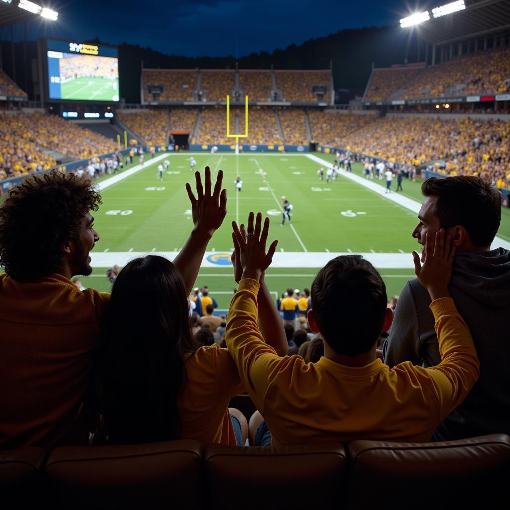 Fans watching Michigan Football on streaming platforms