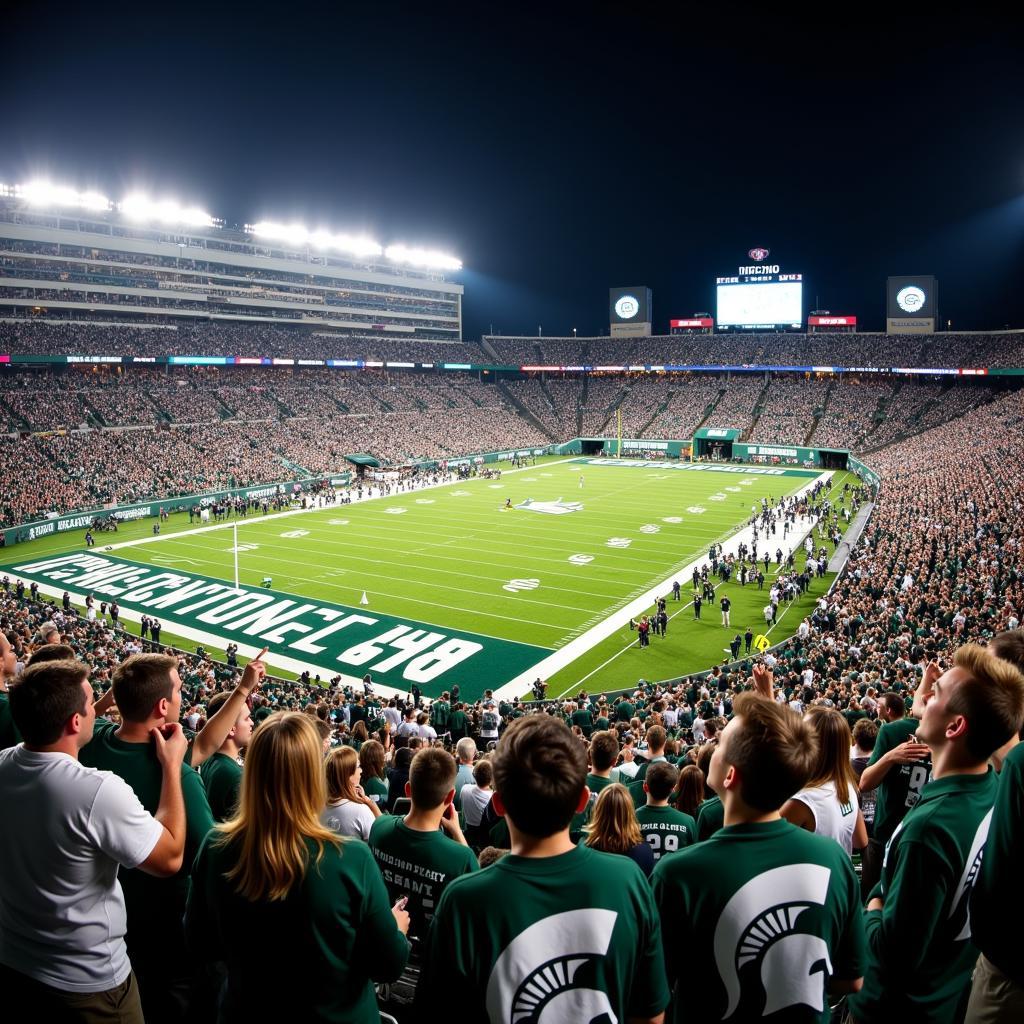 Michigan State Spartans football game action shot