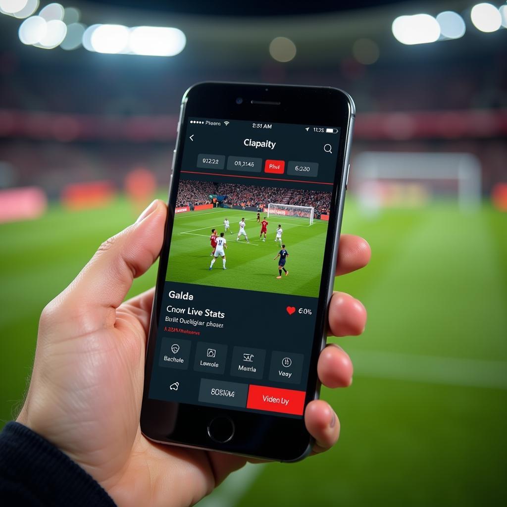 Mobile app for live football streaming