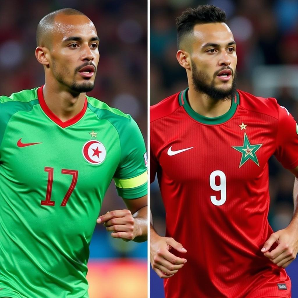 Morocco and Algeria Football Stars - Riyad Mahrez & Hakim Ziyech