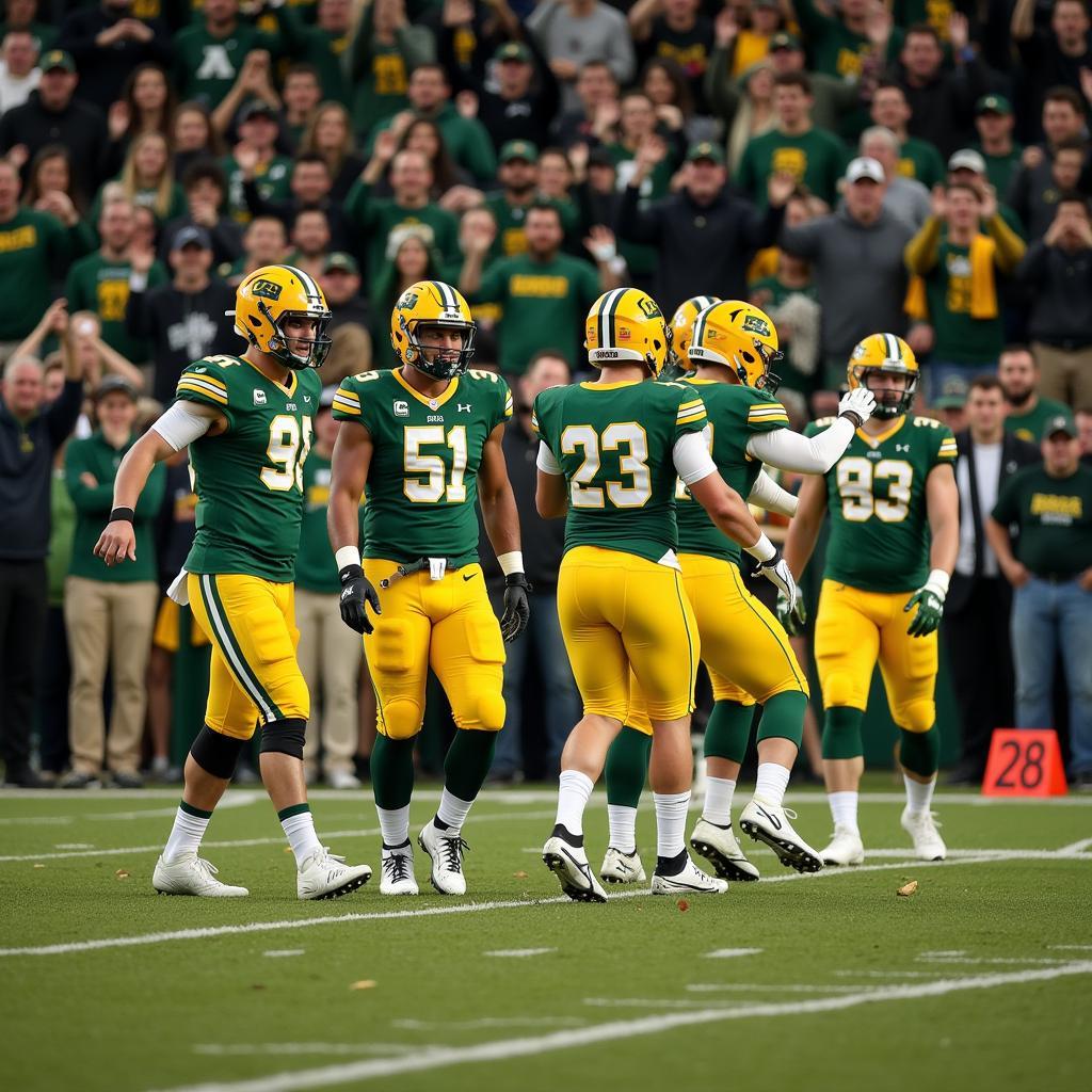 NDSU Bison Celebrating Victory