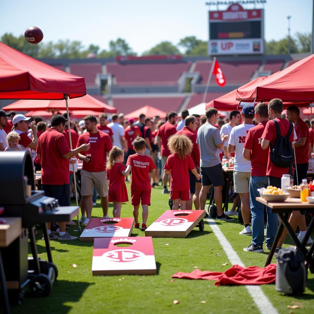 Nebraska Football Tailgating Scene