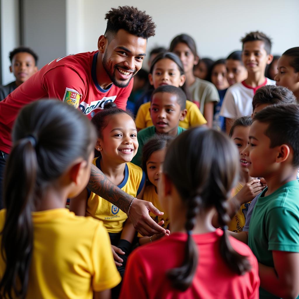 Neymar Jr at a charity event