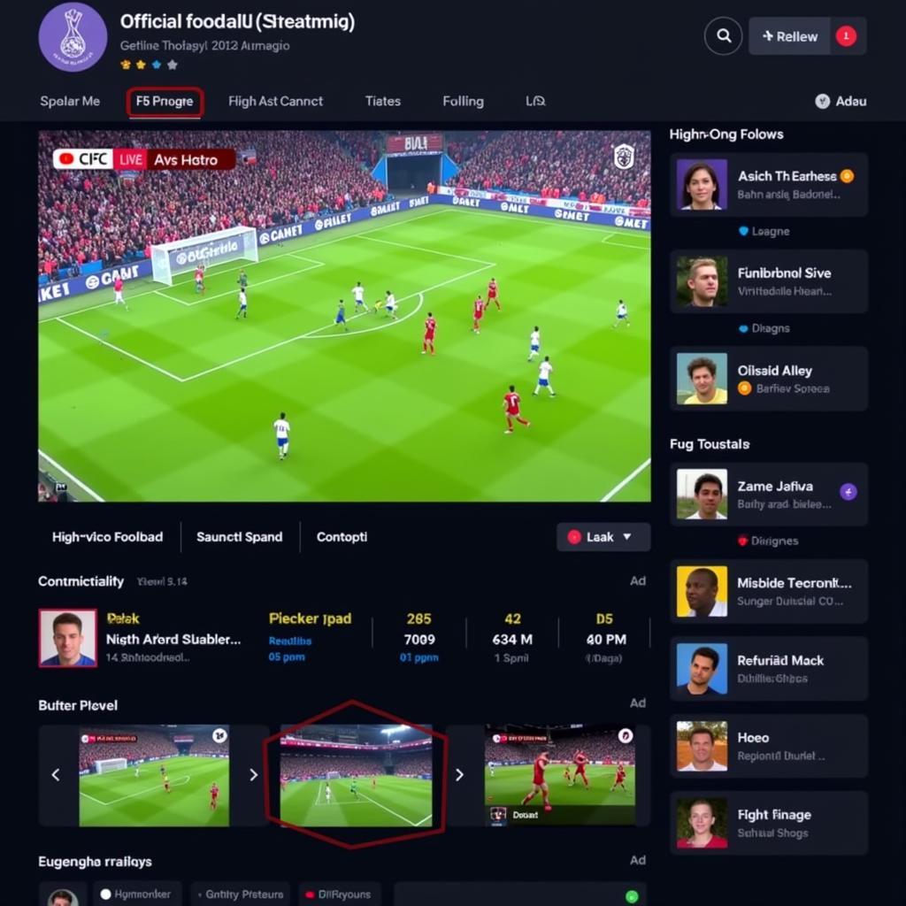 Official Football Streaming Platform