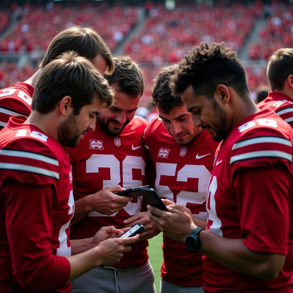 Ohio State Football Fans Checking Live Stats