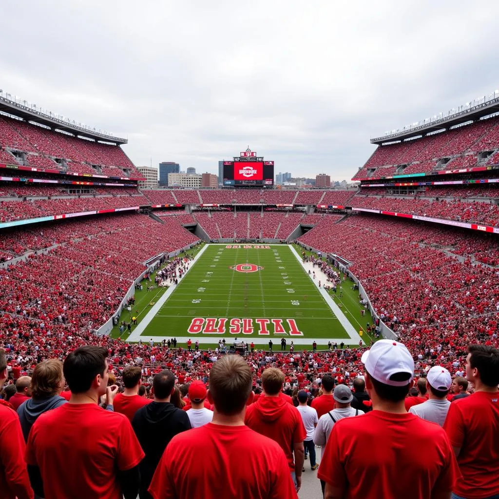 Ohio State Football Fans in Stadium